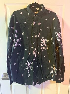 Club Monaco slim fit Men's Floral Button-Down Shirt-XL